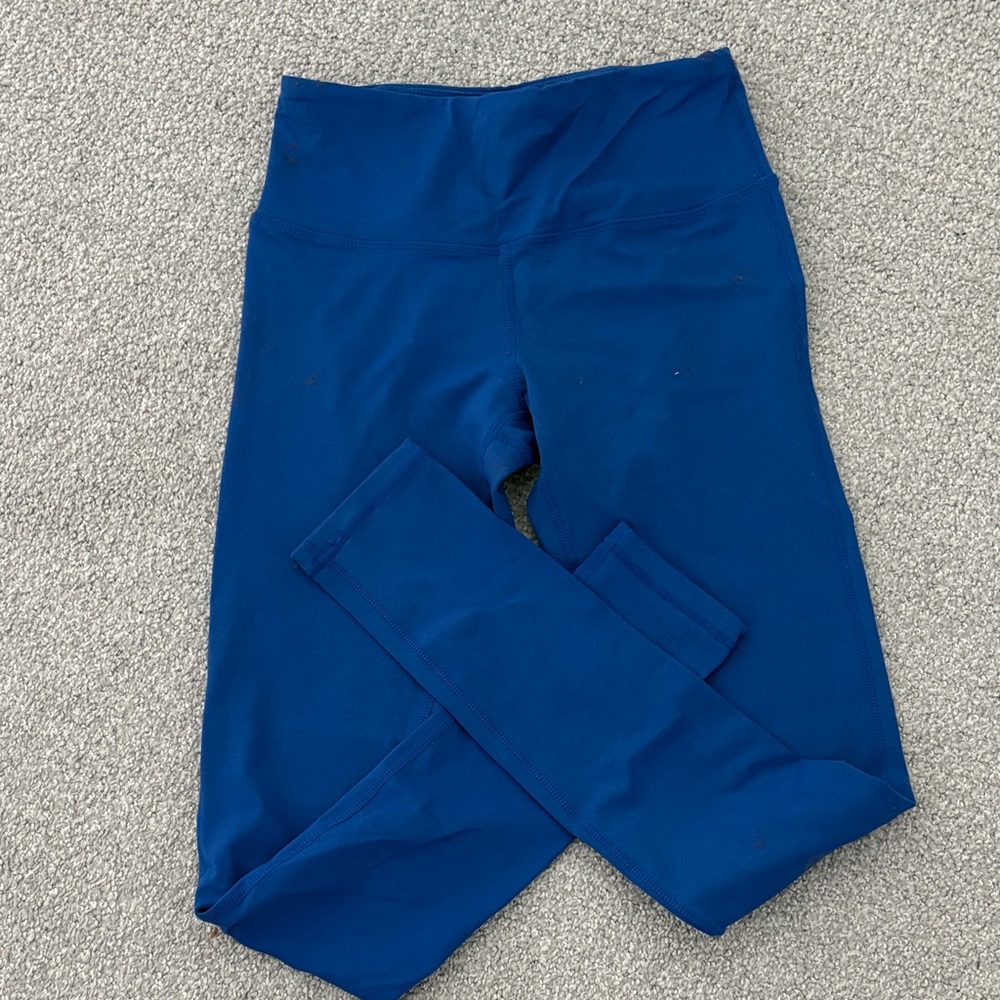 High-Waist Blue Active Leggings